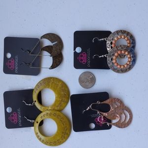 Paparazzi Earrings Lot of 4 Boho Tribal Dangles